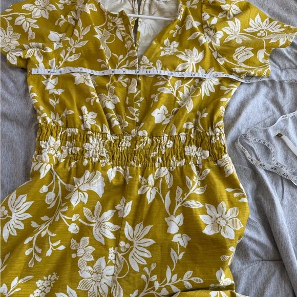 Anthropologie Women’s Somerset Wide Leg Jumpsuit in Chartreuse Pockets M Boho - Picture 10 of 15